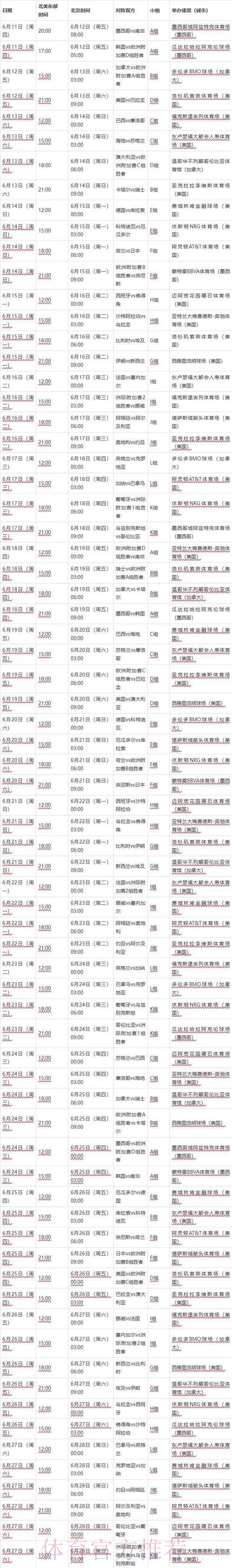 2026世界杯赛程怎么查 2026世界杯赛程怎么查